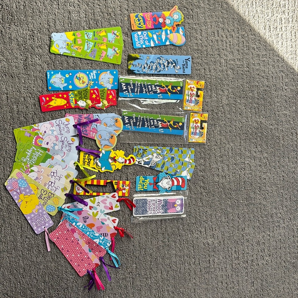Kids bookmarks/ all are brand new just opened for a classroom treasure box.